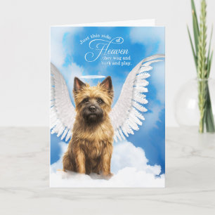 Verlies van een Cairn Terrier Dog Angel Pet Sympat Kaart