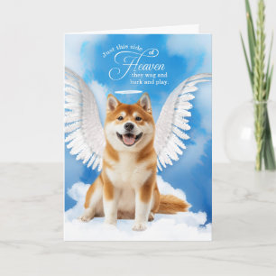 Verlies van een hond Akita Inu engel huisdier cond Kaart