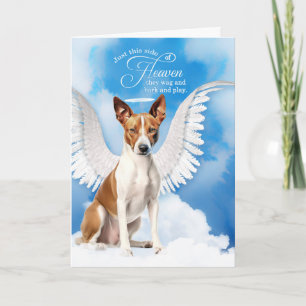 Verlies van een hond Basenji Angel Dog Pet Sympath Kaart