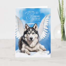 Verlies van een hond Siberische Husky Pet Sympathi Kaart