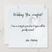 Verlies van een huisdier hond kaart (Achterkant)