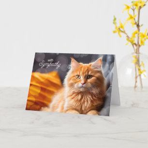 Verlies van een kat Oranje tabby huisdier rouw Kaart