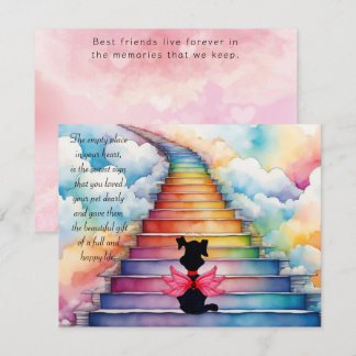 Verlies van een Pet Dog Sympathy Wenskaart Bedankkaart