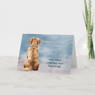 Verlies van Golden Retriever Sympathie Card Feestdagen Kaart