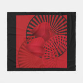 Verlies van hart fleece deken (Voorkant (Horizontaal))