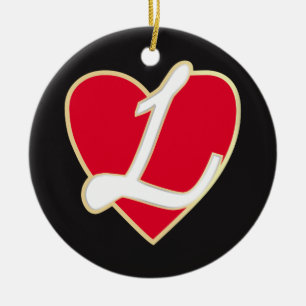 Verlies van hart keramisch ornament