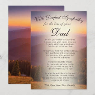 Verlies van het gedenkteken van een vader kaart