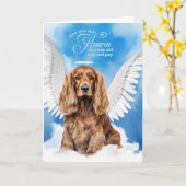 Verlies van hond Cocker Spaniel Pet Sympathy Kaart (Gele Bloem)