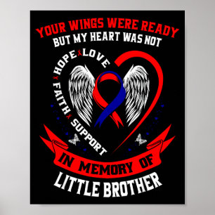 Verlies Van Kleine Broer Chd Bewustzijnsmaand Hart Poster