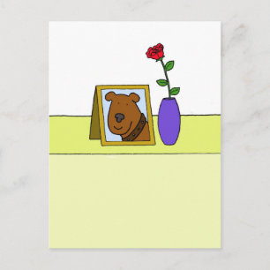 Verlies van medeleven van de hond voor rouw briefkaart