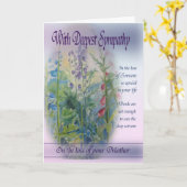 Verlies van Moeder - met Diepste Sympathie Kaart (Gele Bloem)