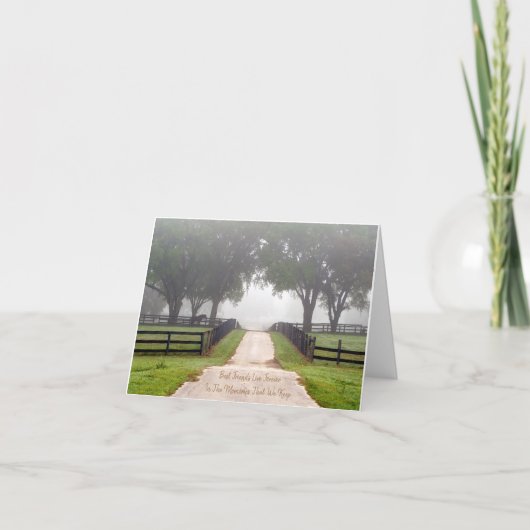Verlies van paardenprijsopgave Empty Road Personal Kaart (Voorkant)