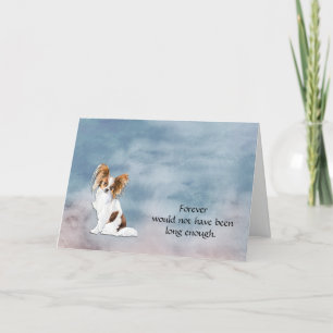 Verlies van Papillon Dog Condolence Kaart