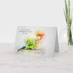 Verlies van Pet Bird Custom Sympathy Kaart