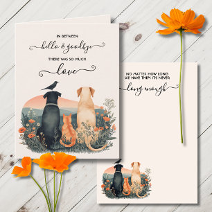 Verlies van Pet Sympathy Condoleance wildflower Ka Bedankkaart