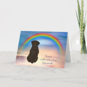 Verlies van Rottweiler Rainbow Condolence Kaart