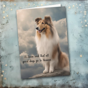Verlies van Rough Collie Dog Heaven Sympathie Feestdagen Kaart