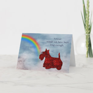Verlies van Scottie Hearts Rainbow Sympathie Card Feestdagen Kaart