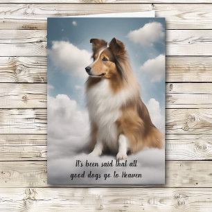 Verlies van Shetland Sheepdog Heaven Sympathie Car Feestdagen Kaart