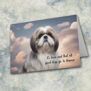Verlies van Shih Tzu Hond Hemel Sympathie Feestdagen Kaart