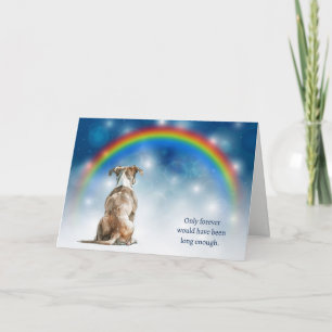 Verlies van Staffordshire Dog Nacht Regenboog Mede Feestdagen Kaart