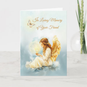 Verlies van sympathie Angel Candle Butterfly Kaart