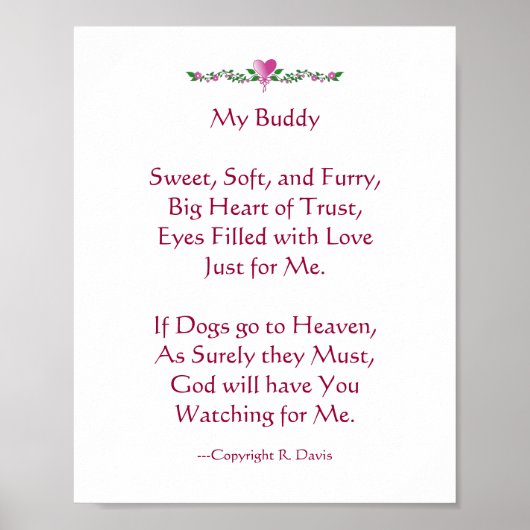 Verlies van sympathie bij de hond poster (Voorkant)