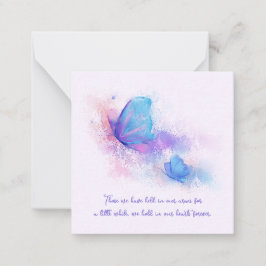 Verlies van sympathie voor de stillborn Butterfly Notitiekaartje