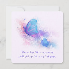 Verlies van sympathie voor de stillborn Butterfly Notitiekaartje