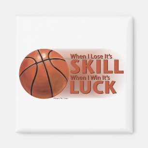 Verlies van vaardigheden Win Luck Basketball Magneet