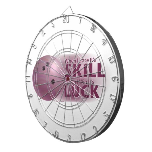 Verliesde vaardigheden Win Luck Bowling roze Dartbord (Voorkant Rechts)