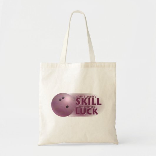 Verliesde vaardigheden Win Luck Bowling roze Tote Bag (Voorkant)