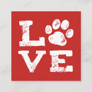 VERLIEZEN MET DOOG PW Print - Pet Care - Dog Walke Vierkante Visitekaartje
