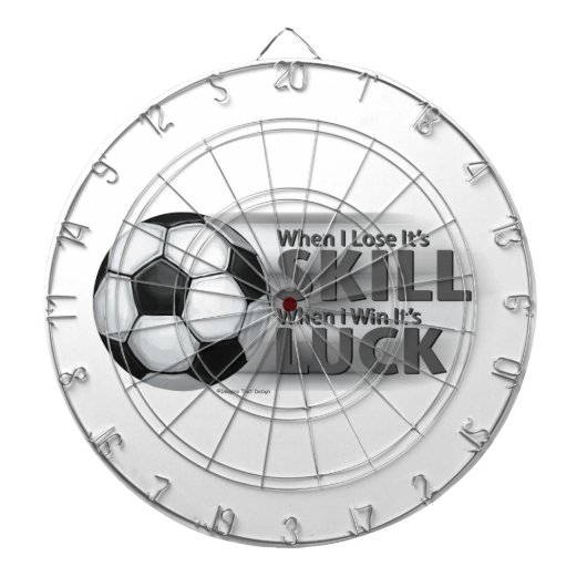 Verliezen Skill Win Luck Soccer Dartbord (Voorkant)