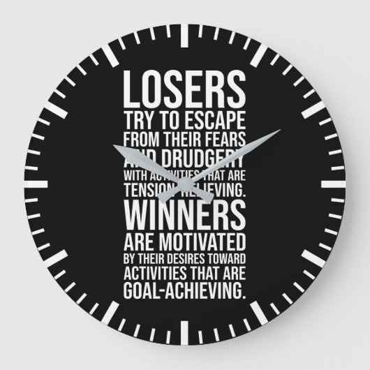 Verliezen t.o.v. winnaars - Gym, Hustle, Succes Grote Klok (Voorkant)