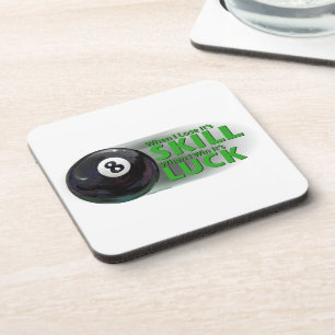 Verliezen Vaardigheid Win Luck 8 Ball Bier Onderzetter