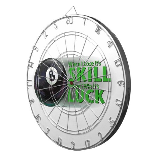 Verliezen Vaardigheid Win Luck 8 Ball Dartbord (Voorkant Rechts)