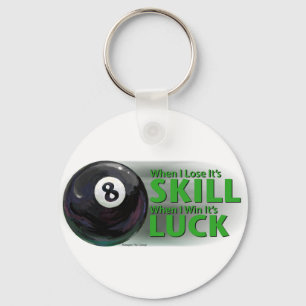 Verliezen Vaardigheid Win Luck 8 Ball Sleutelhanger