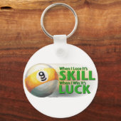 Verliezen Vaardigheid Win Luck 9 Ball Sleutelhanger (Voorkant)