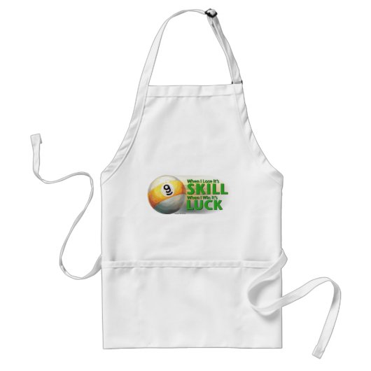 Verliezen Vaardigheid Win Luck 9 Ball Standaard Schort (Voorkant)