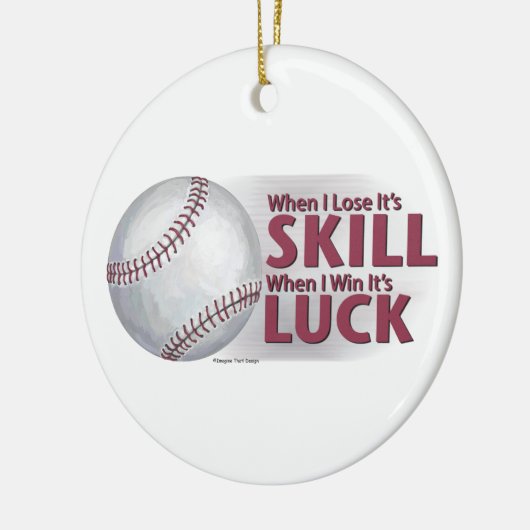 Verliezen Vaardigheid Win Luck Baseball Keramisch Ornament (Links)