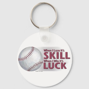 Verliezen Vaardigheid Win Luck Baseball Sleutelhanger