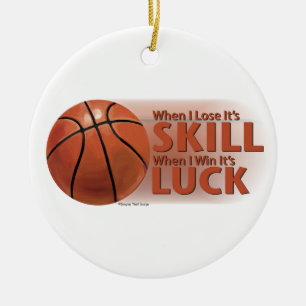 Verliezen Vaardigheid Win Luck Basketball Keramisch Ornament