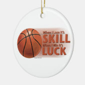 Verliezen Vaardigheid Win Luck Basketball Keramisch Ornament (Links)