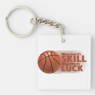 Verliezen Vaardigheid Win Luck Basketball Sleutelhanger
