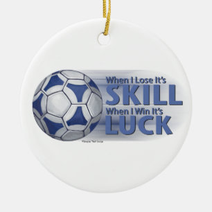 Verliezen Vaardigheid Win Luck Futbal Keramisch Ornament
