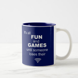 Verliezend de Mok van de Koffie van WiFi Internet