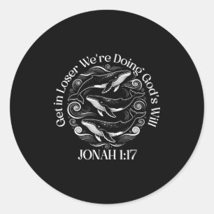 Verliezer, we doen Gods wil jonah 1_17 christus Ronde Sticker