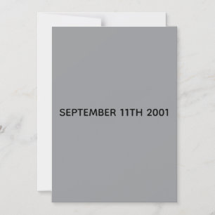 VERLOFKAART 11 SEPTEMBER 2001 MAGNETISCHE UITNODIGING