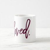 Verlokt. Burgundy Modern Trendy Script Typografie Magische Mok (Center)